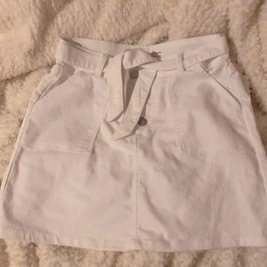 cute white skirt with a belt